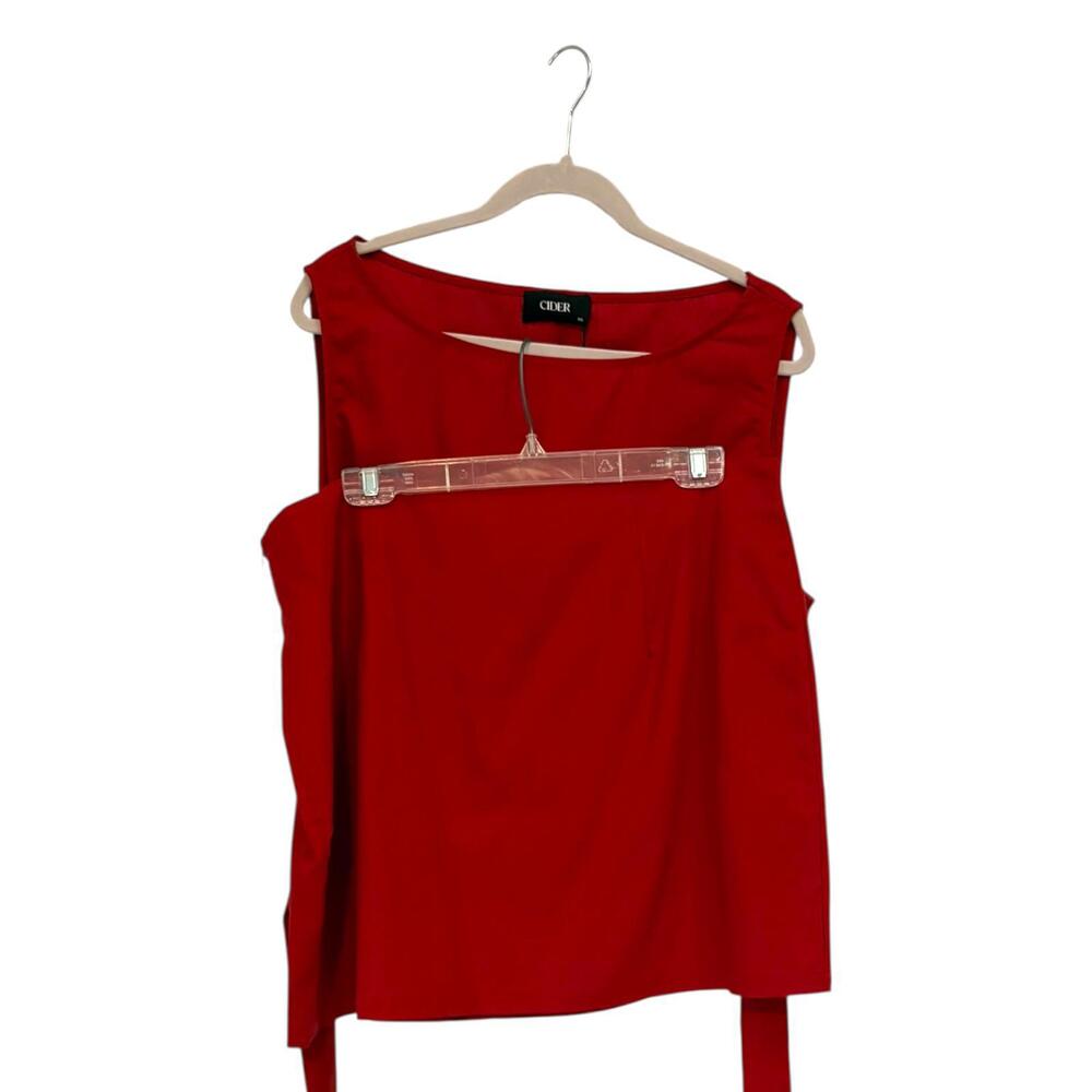 Cider Red Two Piece Set Women’s 1XL Crop Top Tie Back & Mini Skirt NWT